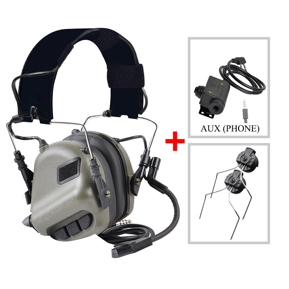 EARMOR M32 Headset & ARC Rail Adapter & M51 PTT Adapter Set For Radio ...